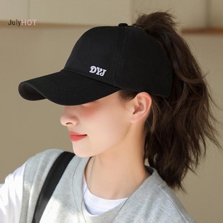 Julyhot Chữ Màu Trơn Cao Đuôi Ngựa Bóng Chày Nữ Thể Thao Golf Quần Vợt Tóc Cao Bun Nón Massivedeals