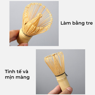 Bộ Chổi Chasen Đánh Matcha Tre, Phới Pha Matcha, Chổi Chasen Đánh Matcha Cao Cấp, Cây Khuấy Trà Xanh