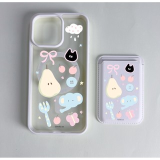 Vỏ ví họa tiết hoạt hình quả lê Thích hợp cho Iphone 11promax 16pro 16promax X XR XSMAX 12 13 14 15 pro max Vỏ lưng nữ 14promax 15plus