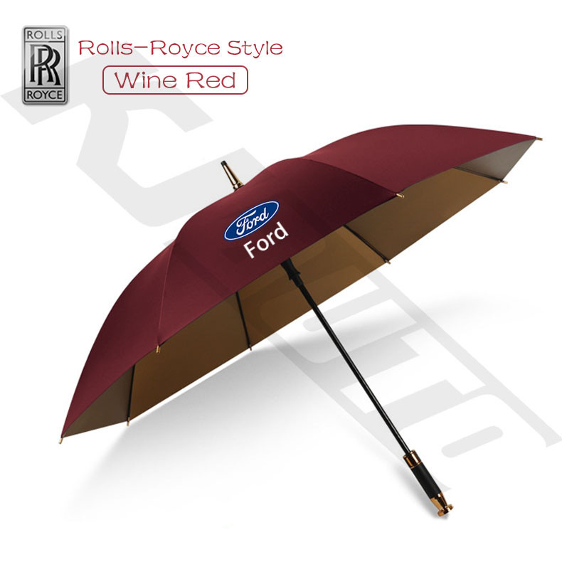 [Rolls Royce Style] Ô dù chơi gôn tự động Ford 4S Store Ô VIP Ô che nắng chống tia cực tím Ô tô kinh doanh Quà tặng cho Ranger Ecosport Focus 5d Kuga Fiesta T6 T7 T8 Lãnh thổ