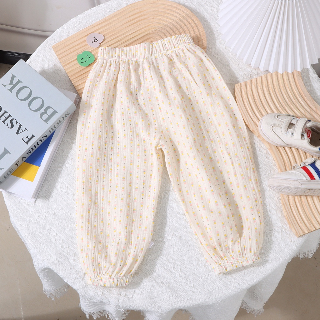 Mới Bán Chạy Phong Cách Bé Trai Bé Gái Trẻ Em Sợi Cotton Rời Chống Muỗi Quần Legging Thường Ngày Quần 7IK4