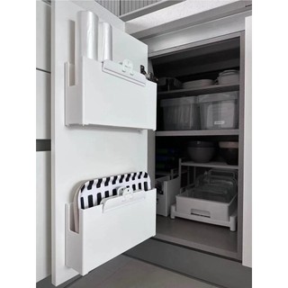 MANDY HOME Hộp Đựng Đồ Dùng Bằng Nhựa Gắn Tường / Cửa Tủ Lạnh Tiện Dụng Cho Nhà Bếp