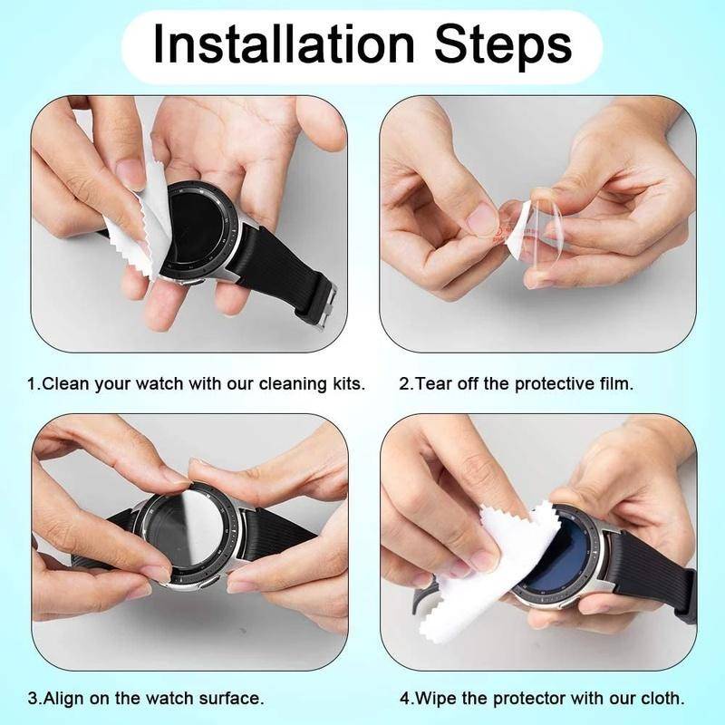 Bảo Vệ Toàn Màn Hình Cho Samsung Galaxy Watch 6 5 4 3 Pro Classic 47mm 46mm 45mm 44mm 43mm 42mm 41mm 40mm Hydrogel Phim Bảo Vệ Dành Cho Galaxy Watch Active 2 44mm 40mm R500