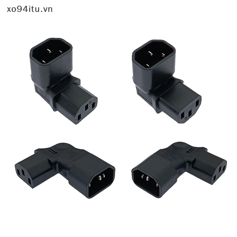 Xoitu Đầu Nối Chuyển Đổi Nguồn Điện 10a 3pin iec 90 Độ iec 320 c14 male Sang c13 female ac Cho lcd led wall vn