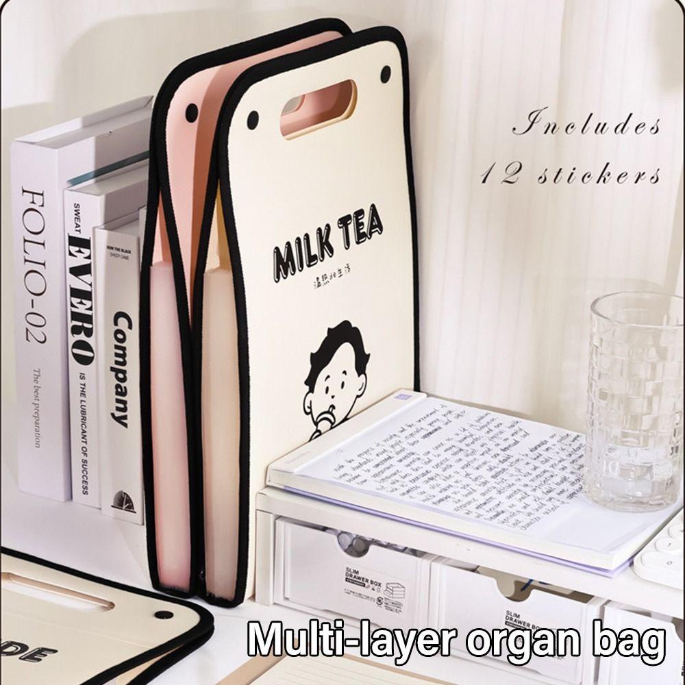 Thư mục tập tin JIGK A4, PP với thư mục lưu trữ giấy kiểm tra họa tiết chữ cái tiếng Anh, 13 túi Túi đựng tài liệu chống nước