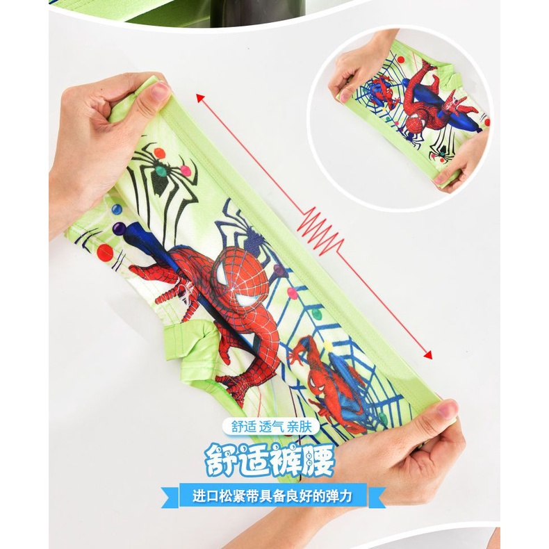 4 Gói 2 Tuổi-11 Tuổi Bé Trai Trẻ Em Quần Lót Bé Hoạt Hình Bé Gái Boxer Quần Lót Bé Trai Đồ Lót Ultraman Người Nhện Paws Quần Lót