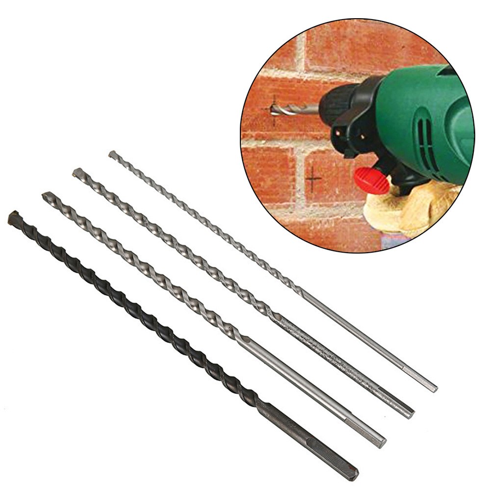 Mũi Khoan Bê Tông Dài 300mm Trục Tam Giác 6 8 10 12 16mm Chuyên Dụng