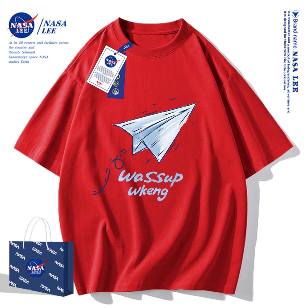 Nasa Áo Thun cotton Tay Ngắn Dáng Rộng Thời Trang Mùa Hè 2024 Cho Nam