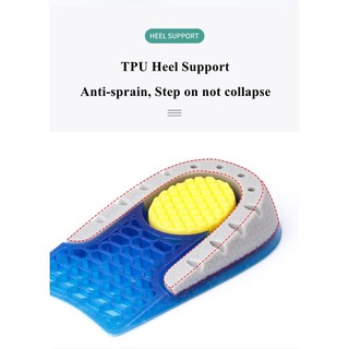 Heighting Miếng Lót Giày Tăng Chiều Cao Bằng Silicon gel Mềm Hình Tổ Ong Vô Hình Thoải Mái Cho Nam Và Nữ