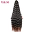 DELMER Tóc Móc Tổng Hợp, Ombre Afro Uốn Tóc Xoắn Sâu Móc Tóc, 30Inch Xoăn Sóng Nước Tự Nhiên Móc Bện Phần Mở Rộng Tóc