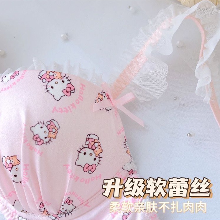 Áo Ngực Không Gọng Phối Ren Dễ Thương Xinh Xắn Phong Cách Nhật Bản