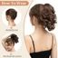 IAPPORTUNIA Messy Bun Hair Piece, Kẹp tổng hợp trên tóc Bun Clip, Phần mở rộng trang trí tóc Tóc Bun Hair Look Natural False Hairpieces Girl