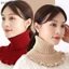 Khăn Quàng Cổ Giả Dệt Kim Có Tai Cổ Lọ Ấm Áp Chống Gió Mùa Đông Có Thể Tháo Rời Cho Nữ