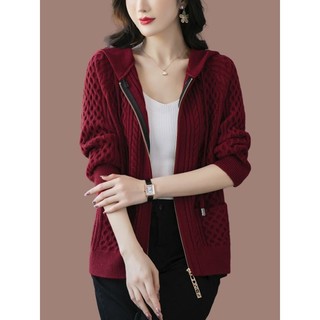 Áo Khoác cardigan Dệt Kim Dáng Rộng Thời Trang Thu Đông Cho Nữ