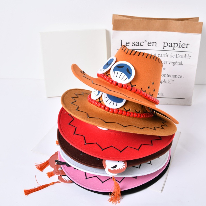 One Nón Cao Bồi Hóa Trang Nhân Vật ace Trong Phim Hoạt Hình one piece
