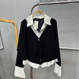 Áo Sơ Mi Big sze Nữ Phối Kẻ Cách Điệu Dễ Thương Vải Nỉ Tăm Mix Sơ Mi Cho Các Nàng Chubby Trẻ Trung SM141 +SM185