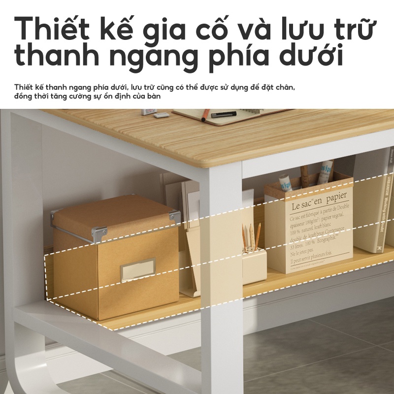 SUNNY Bàn Làm Việc 3 hộc bàn học mặt bàn kích thước lớn khung chắc chắn chống gỉ bền bỉ mẫu hiện đại
