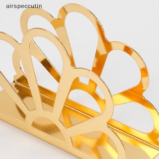 Airspeccutin Giá Đỡ Khăn Ăn Bằng Thép Không Gỉ Mạ Vàng Hình Vuông Sáng Tạo