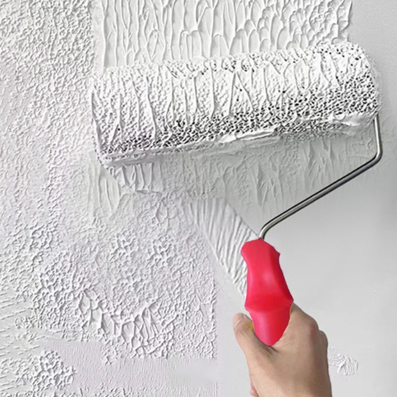 KIKIN Họa Tiết Họa Tiết Con Lăn Bàn Chải Treo Tường Con Lăn Putty Dụng Cụ Trang Trí Nhà Dễ Dàng Sử Dụng