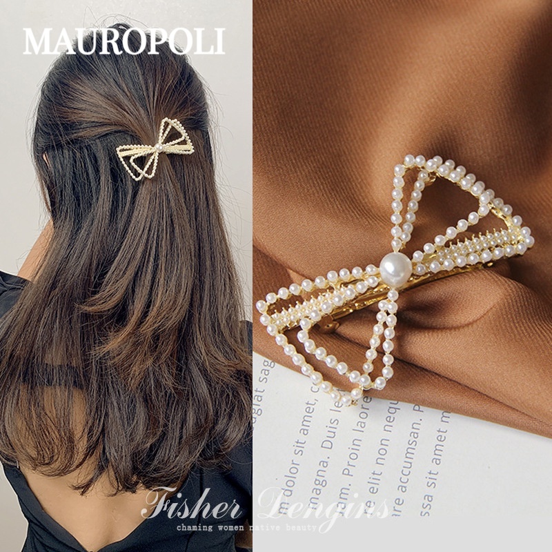 Mauropoli [Hàng Có Sẵn] Kẹp Tóc Hợp Kim Đính Đá Phong Cách Hàn Quốc Mới