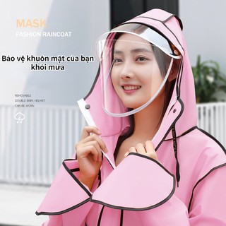 Áo Mưa Một Mảnh EVA Dáng Dài Chống Mưa Chống Gió Thời Trang Dành Cho Người Lớn Đi Xe Điện Một Mảnh Cho Đi Du Lịch