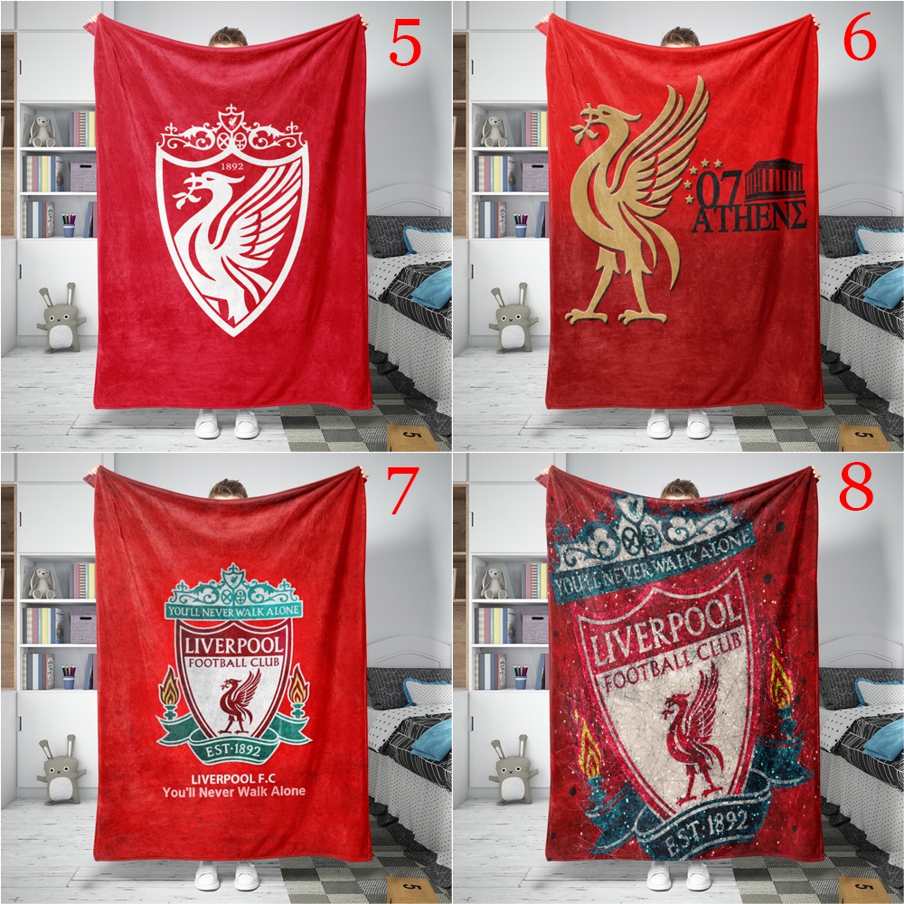Chăn Flannel Điều Hòa Không Khí In Logo Liverpool FC Một Mặt Làm Quà Tặng Tốt Nhất Cho Người Lớn
