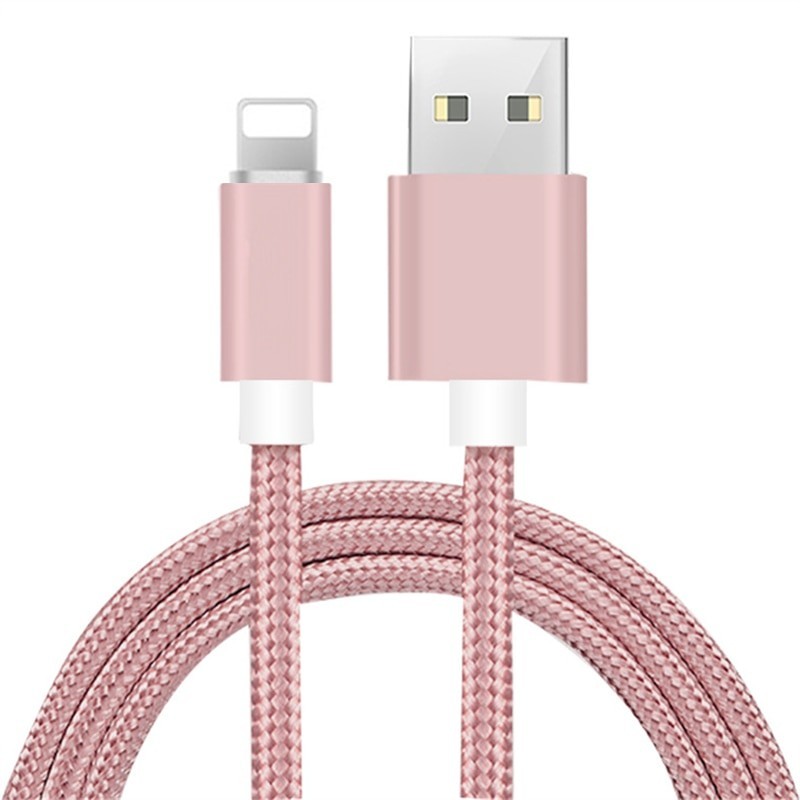 Dây Cáp Sạc Nhanh Truyền Dữ Liệu Kiểu Bện nylon Cho iphone 1m 2m