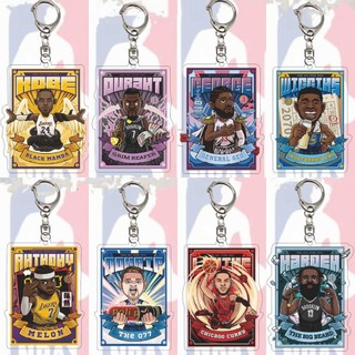 Nba Móc Chìa Khóa Bằng acrylic Trong Suốt Hình Cầu Thủ Bóng Rổ curry kyrie irving james kobe