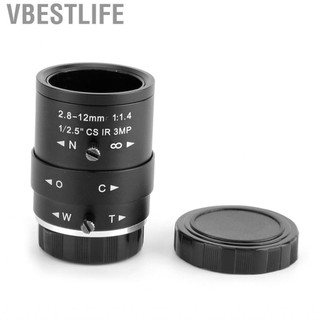 VBESTLIFE Ống kính lấy nét thủ công 2.8-12mm CS Mount Iris Varifocal 1080p HD cho camera quan sát giám sát bảo mật