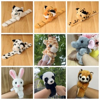 Dây đeo cổ tay động vật nhồi bông YONDR, Gấu trúc động vật rừng|Vòng tay tát hoạt hình, ủng hộ bữa tiệc Vòng tròn thoải mái Thỏ thỏ thỏ trẻ em