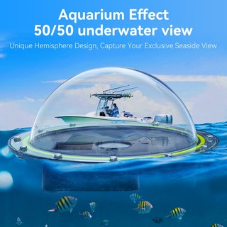 TELESIN Dome Port 30M Vỏ Chống Thấm Nước Lặn Nhà Ở Cho DJI OSMO Action 3 4 Kích Hoạt Mái Vòm Bao Ống Kính Hành Động Phụ Kiện Camera