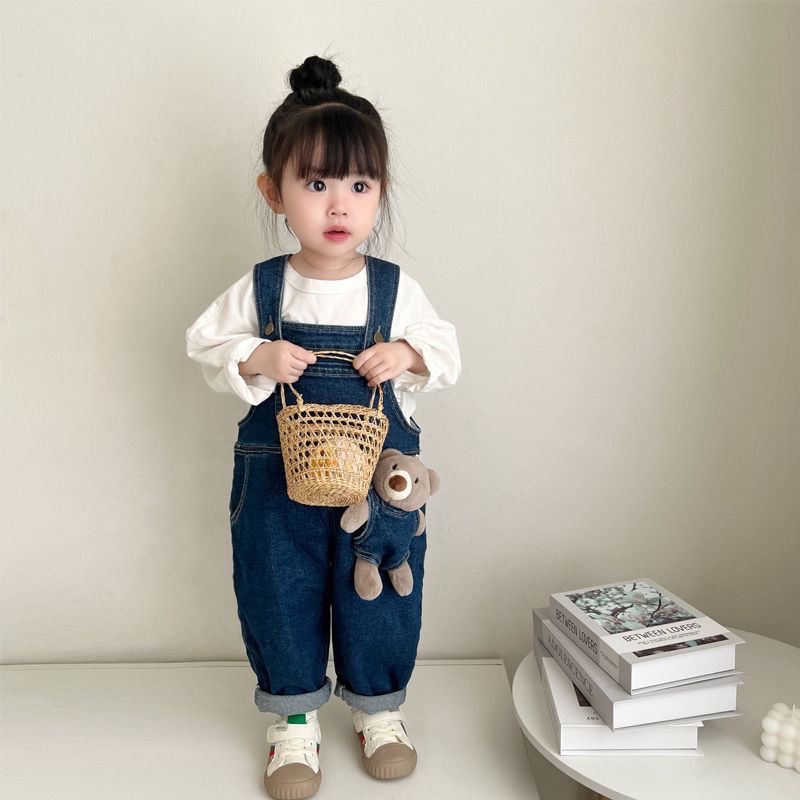 Quần Yếm denim Thời Trang Xuân Thu Xinh Xắn Cho Bé | Shopee Việt Nam