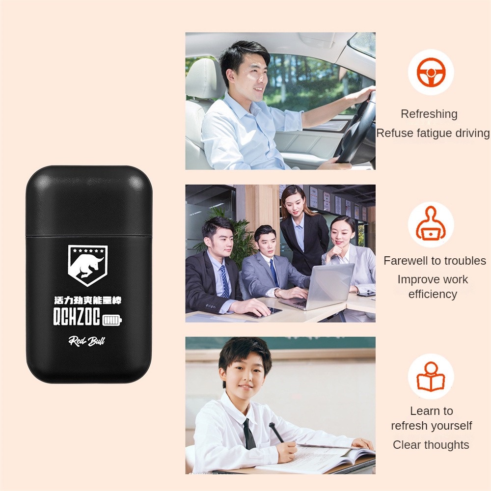 Ảnh EELHOE Qchzoc Ống hít mũi Bạc hà Nho Dưa hấu chanh Red Bull Thanh làm mới đa hương vị, năng lượng sảng khoái 4