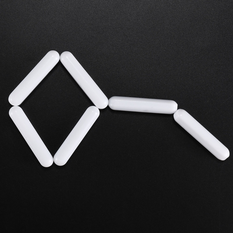 10 Miếng PTFE Máy Khuấy Từ Tính Trộn Thanh Khuấy Phòng Thí Nghiệm Thanh Khuấy Nam Châm Thanh Khuấy Từ Tính (8X40mm)