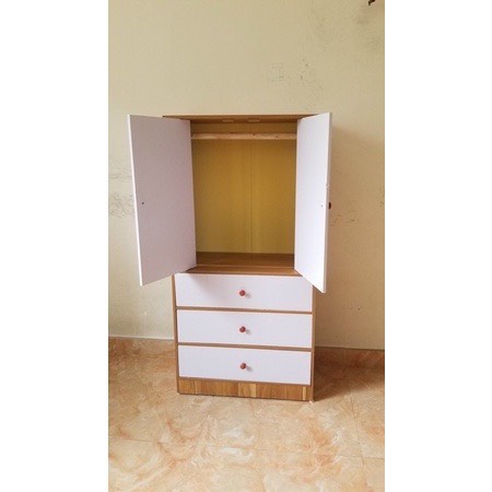 Tủ treo quần áo trẻ em đa tầng, Chất Liệu Gỗ MDF Phủ Melamin kích thước 120x60x30cm