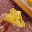 MECOVED Phô Mai Acetate Vuốt Tóc, Kẹp tóc hỗ trợ rửa mặt Vàng Axit axetic, Mũ Đội Đầu Rỗng Y2k Thanh Lịch Kẹp Cá Mập Rửa Mặt