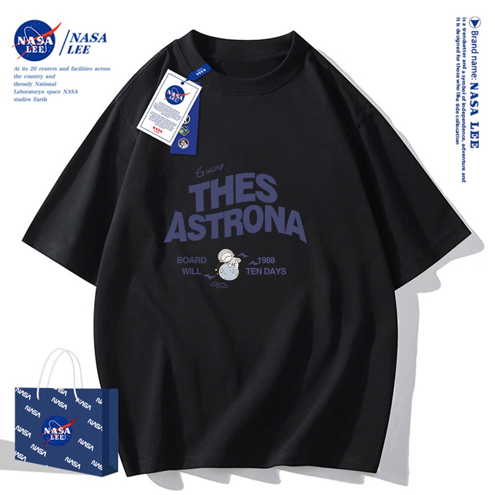 Nasa Áo Thun cotton Tay Ngắn Dáng Rộng Thời Trang Mùa Hè 2024 Cho Nam