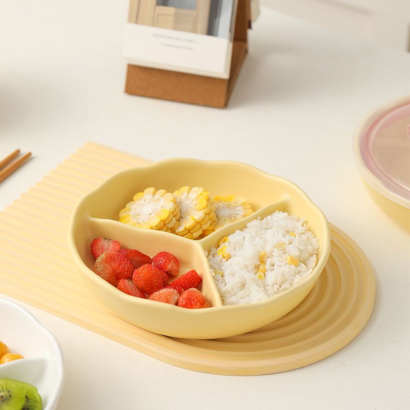 Khay sứ chia ngăn 211, hộp cơm Bento, hộp bảo quản tươi, đĩa ăn cho một người
