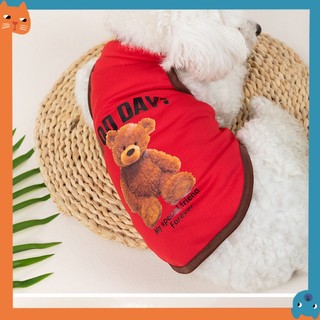 Mùa Hè Dễ Thương Cho Chó Quần Áo Thú Cưng Áo Chó Con In Hình Cotton Áo Chó Con Mèo Quần Áo