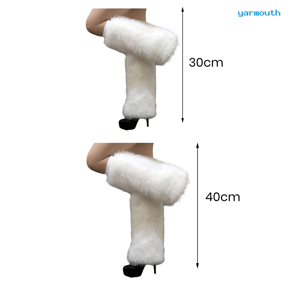 1 Đôi Tất Chân Giả Lông Cáo Giữ Ấm Màu Trơn Co Giãn Thời Trang Cho Nữ