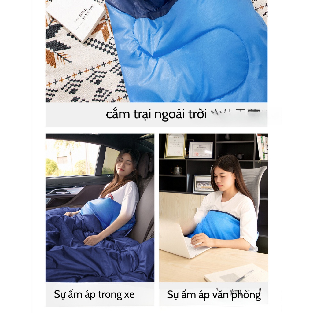 Túi ngủ văn phòng KAW 1.3KG siêu nhẹ, túi ngủ gấp gọn bề mặt chống thấm nước bảo hành 12 tháng