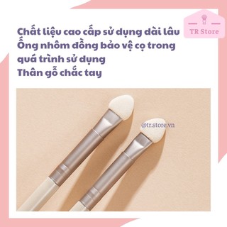 Cọ tán phấn mắt đầu mút Gecomo kèm 2 đầu thay G1098