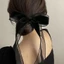 Kẹp Tóc JVSUB, Ruy Băng Tóc Đen Nơ Kẹp Tóc, Retro Hepburn Phong Cách Nhung Dài Vải Tuyn Tóc Nữ Bé Gái