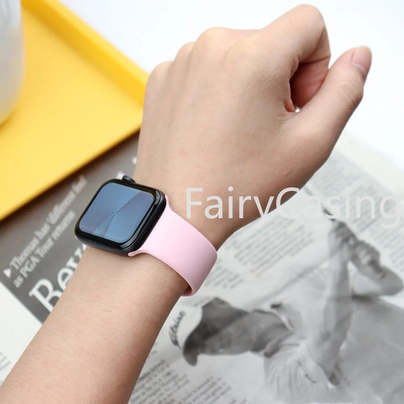 Dây đeo silicon cho Apple Watch Band Ultra 2 49mm Series 1110 9 41mm 45mm 44mm 40mm 42mm 38mm Vòng tay cho iwatch series 11 10 9 8 7 se 3 4 5 6 ban nhạc