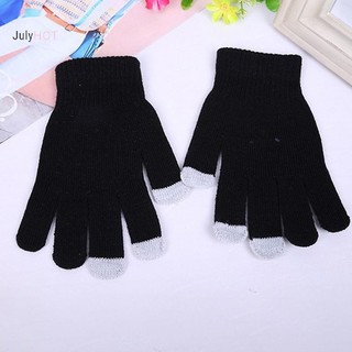 Julyhot Găng Tay Dệt Kim Ấm Áp Mùa Đông Dày Ấm Áp Ngoài Trời Găng Tay Dành Cho Nam NữĐiện Thoại Di Động Màn Hình Cảm Ứng Massivedeals