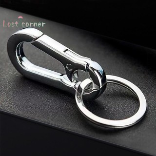 Lostcorner Nam Thép Không Gỉ Bầu Khóa Leo Móc Khóa Thắt Lưng Kẹp Chống Mất Khóa Móc Khóa Trang Trí Xe Mới