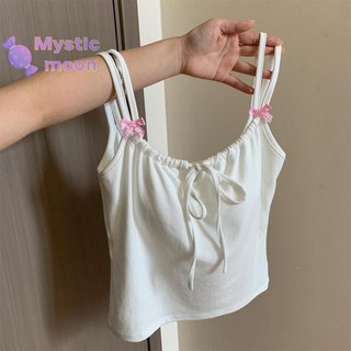 [Mystic] Dây đeo vai hai dây đeo vai không tay gợi cảm dành cho nữ Hàn Quốc có đệm ngực [Mới]