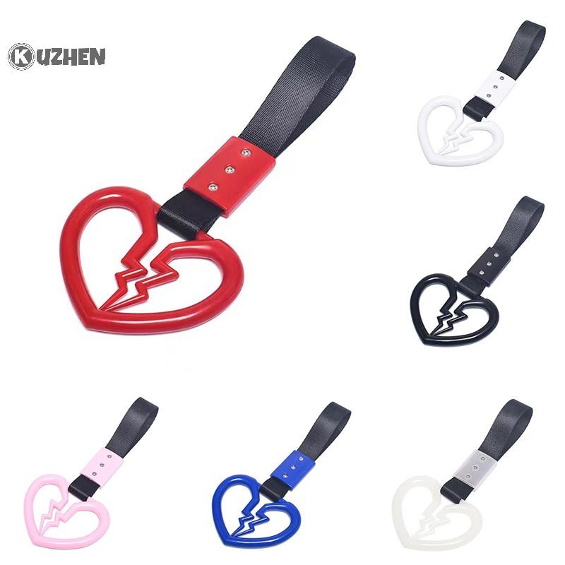 Kuzhen Hình Trái Tim Dễ Thương Vỡ Xe Chống Tĩnh Điện Dây Đeo Cảnh Báo Vòng Trang Trí Tàu Ngầm Xe Buýt Tay Cầm Xe Phía Sau Cản Cảnh Báo Vòng HOT