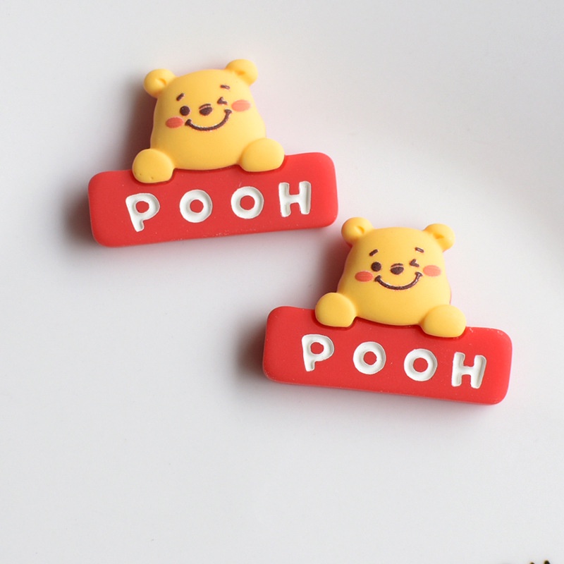 Pooh Series Khóa Phụ Kiện Giày Crocs DIY Sáng Tạo, Vỏ Điện Thoại, Phụ Kiện Mũ Tai, Chất Liệu, Có Thể Tháo Rời, Hoạt Hình