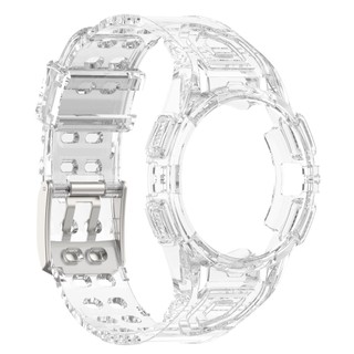 Trong Suốt Dây Đeo Bằng silicone + Vỏ Bảo Vệ Cho Đồng Hồ samsung galaxy watch 6 5 4 40mm 44mm